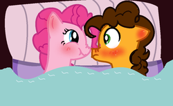 Size: 857x523 | Tagged: safe, artist:star-melodyyt, cheese sandwich, pinkie pie, g4, female, male, ship:cheesepie, shipping, straight