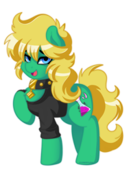 Size: 1500x2000 | Tagged: safe, artist:ciderpunk, oc, oc only, oc:professor sugarcube, alternate hairstyle, clothes, collar, shirt, solo, t-shirt