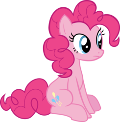 Size: 7308x7471 | Tagged: dead source, safe, artist:redfire-pony, pinkie pie, earth pony, pony, g4, absurd resolution, female, simple background, sitting, solo, transparent background, vector