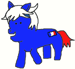 Size: 386x352 | Tagged: safe, artist:s61751, pony, cars (pixar), french, french flag, looking at you, male, ponified, raoul caroule, smiling
