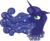 Size: 928x754 | Tagged: safe, artist:lionsca, princess luna, pony, g4, bust, ethereal mane, female, flower, galaxy mane, missing accessory, solo, sparkles