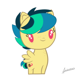 Size: 1500x1500 | Tagged: safe, artist:archooves, oc, oc only, oc:apogee, pegasus, pony, cutie mark crew, simple background, solo, toy, transparent background