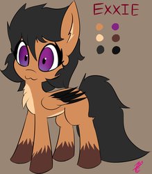 Size: 2016x2304 | Tagged: safe, artist:exxie, oc, oc only, oc:exxie, female, high res, maned wolf pony, mare, reference sheet, simple background, wings
