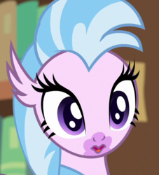 Size: 580x640 | Tagged: safe, screencap, silverstream, hippogriff, g4, what lies beneath, :o, cropped, cute, diastreamies, female, open mouth, solo
