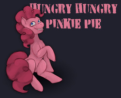 Size: 944x768 | Tagged: safe, artist:ronniesponies, pinkie pie, earth pony, pony, g4, blue background, female, mare, simple background, slasher smile, solo