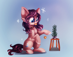 Size: 2166x1701 | Tagged: safe, artist:hagalazka, oc, oc only, oc:artemis, earth pony, pony, choker, cute, digital art, female, mare, signature, solo, tree, ych result