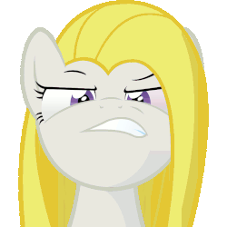 Size: 894x894 | Tagged: safe, artist:sunrisesurprise, surprise, pony, g1, angry, animated, base used, female, gif, simple background, smiling, solo, stare, surprisamena, transparent background