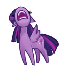 Size: 1280x1408 | Tagged: safe, artist:ronniesponies, twilight sparkle, alicorn, pony, g4, female, mare, nose in the air, open mouth, simple background, solo, transparent background, twilight sparkle (alicorn)