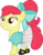 Size: 924x1200 | Tagged: safe, artist:cloudy glow, apple bloom, earth pony, pony, g4, alternate hairstyle, american girls, clothes, dress, female, filly, simple background, solo, transparent background