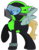 Size: 5760x7475 | Tagged: safe, artist:ramseybrony17, oc, oc only, oc:jasper (ice1517), pegasus, pony, icey-verse, absurd resolution, clothes, helmet, magical lesbian spawn, male, next generation, offspring, parent:lightning dust, parent:limestone pie, parents:limedust, raised hoof, solo, stallion, the washouts, trans male, transgender, uniform, vector, washouts uniform, wristband