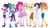 Size: 2153x1213 | Tagged: safe, artist:diamond-bases, artist:diamondlbases, artist:iousa, applejack, fluttershy, pinkie pie, rainbow dash, rarity, sci-twi, sunset shimmer, twilight sparkle, equestria girls, g4, alternate hairstyle, alternate style, base used, humane five, humane seven, humane six