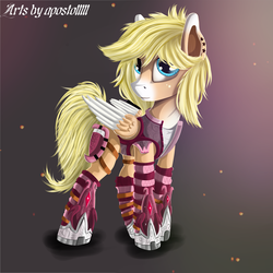 Size: 2000x2000 | Tagged: source needed, safe, artist:apostolllll, oc, oc only, pegasus, pony, armor, high res, solo