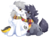 Size: 1400x1035 | Tagged: safe, artist:hioshiru, oc, oc only, oc:kate, oc:kej, pegasus, pony, unicorn, 2019 community collab, derpibooru community collaboration, boop, chest fluff, clothes, cute, eye contact, female, fourth doctor's scarf, k+k, looking at each other, male, mare, noseboop, ocbetes, open mouth, scarf, shared clothing, shared scarf, simple background, sitting, smiling, stallion, straight, striped scarf, transparent background