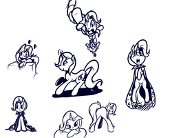 Size: 1280x1024 | Tagged: safe, artist:magician-horse, trixie, pony, unicorn, g4, bipedal, bipedal leaning, butt, cape, clothes, female, heart, leaning, magic, mare, monochrome, pillow, plot, sitting, sketch, sketch dump, solo, trixie's cape