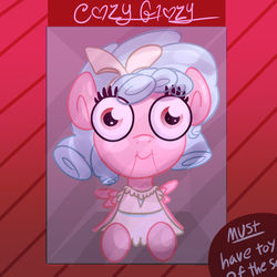 Size: 600x600 | Tagged: safe, artist:lbrcloud, cozy glow, pegasus, pony, fanfic:cozy glowzy, g4, creepy, doll, fanfic, fanfic art, fanfic cover, female, filly, solo, toy