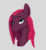 Size: 590x648 | Tagged: safe, artist:greyscaleart, fizzlepop berrytwist, tempest shadow, pony, unicorn, g4, alternate hairstyle, broken horn, eye scar, female, gray background, horn, lidded eyes, mare, scar, simple background, solo