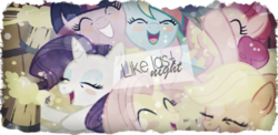 Size: 430x210 | Tagged: safe, artist:sweetleafx, applejack, fluttershy, pinkie pie, rainbow dash, rarity, twilight sparkle, g4