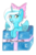 Size: 1316x2000 | Tagged: safe, artist:adoptarus, artist:aemcauley, artist:deep-bluesea-shop, oc, oc only, oc:fleurbelle, alicorn, pony, alicorn oc, bow, christmas, female, hair bow, holiday, present, solo