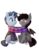 Size: 3102x4000 | Tagged: safe, alternate version, artist:pucksterv, oc, oc only, oc:tesseract, oc:windwalker, bat pony, pony, unicorn, background removed, beanbrows, blushing, clothes, cute, eyebrows, female, male, scarf, scrunchy face, shared clothing, shared scarf, simple background, smiling, transparent background