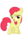 Size: 7000x8700 | Tagged: safe, artist:tardifice, edit, editor:slayerbvc, vector edit, apple bloom, earth pony, pony, crusaders of the lost mark, g4, absurd resolution, accessory-less edit, female, filly, lidded eyes, missing accessory, open mouth, raised hoof, simple background, solo, transparent background, vector