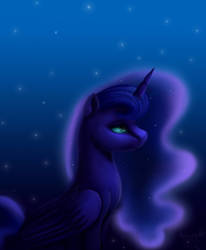 Size: 1280x1554 | Tagged: safe, artist:allforyouart, nightmare moon, alicorn, pony, g4, female, mare, solo