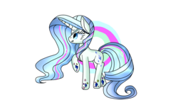Size: 1192x670 | Tagged: safe, artist:xxcutecookieswirlsxx, oc, oc only, oc:sapphire blue, pony, unicorn, female, mare, rainbow power, simple background, solo, transparent background