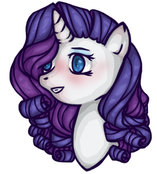 Size: 656x729 | Tagged: safe, artist:strassenlaterne, rarity, pony, unicorn, g4, bust, female, mare, open mouth, rarara, simple background, solo, teeth, white background