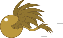 Size: 276x165 | Tagged: safe, artist:mega-poneo, gilda, griffon, g4, ball, crossover, female, motion lines, rolling, simple background, solo, sonic the hedgehog (series), spin dash, spread wings, transparent background, wings