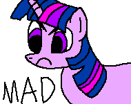 Size: 190x150 | Tagged: safe, artist:jakkid166, twilight sparkle, pony, unicorn, g4, angry, fanfic art, female, picture for breezies, simple background, solo, unicorn twilight, white background