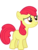 Size: 6000x7974 | Tagged: safe, artist:givralix, edit, editor:slayerbvc, vector edit, apple bloom, earth pony, pony, flight to the finish, g4, absurd resolution, accessory-less edit, female, filly, looking up, missing accessory, simple background, solo, transparent background, vector