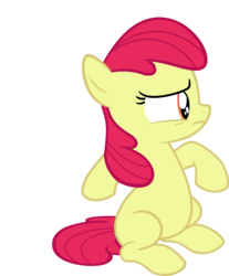 Size: 4981x6002 | Tagged: safe, artist:slb94, edit, editor:slayerbvc, vector edit, apple bloom, earth pony, pony, g4, somepony to watch over me, absurd resolution, accessory-less edit, female, filly, missing accessory, simple background, sitting, solo, transparent background, vector