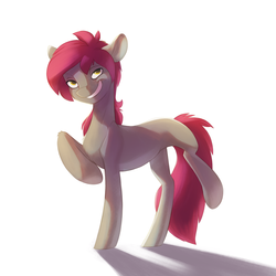 Size: 2000x2000 | Tagged: safe, artist:vistamage, oc, oc only, oc:kelter, earth pony, pony, grin, high res, simple background, smiling, white background