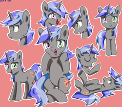 Size: 1300x1150 | Tagged: safe, artist:tastyrainbow, oc, oc only, pony, birthday, blushing, cute, happy, heterochromia, solo