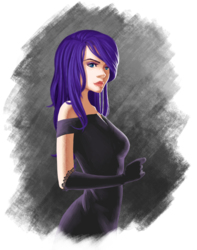 Size: 985x1249 | Tagged: safe, artist:amarthgul, rarity, human, g4, clothes, dress, evening gloves, female, gloves, humanized, long gloves, solo