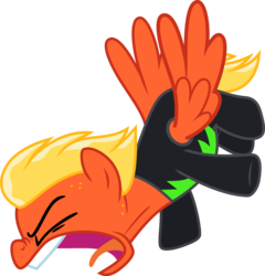 Size: 6507x6771 | Tagged: safe, artist:hendro107, short fuse, pegasus, pony, g4, the washouts (episode), absurd resolution, male, simple background, solo, stallion, transparent background, vector, yelling