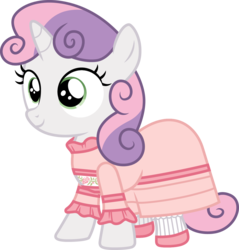 Size: 1145x1200 | Tagged: safe, artist:cloudy glow, sweetie belle, pony, unicorn, g4, american girls, clothes, dress, female, filly, simple background, smiling, solo, transparent background