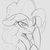 Size: 484x484 | Tagged: safe, artist:tre, pinkie pie, earth pony, pony, g4, blushing, bust, female, grayscale, heart eyes, lineart, mare, monochrome, one eye closed, solo, wingding eyes