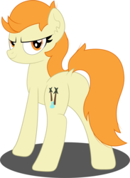 Size: 1070x1458 | Tagged: safe, artist:rainbowsurvivor, oc, oc only, oc:heatstroke, earth pony, pony, fallout equestria, fallout equestria: child of the stars, butt, dock, fallout, fanfic art, female, looking back, plot, solo