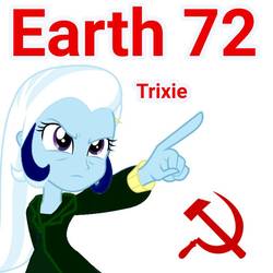 Size: 768x768 | Tagged: safe, artist:feelynn38, trixie, equestria girls, g4, alternate universe, communism, context is for the weak, go nagai sideburns, needs more jpeg, not salmon, wat, wtf