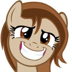 Size: 3000x3000 | Tagged: safe, oc, oc only, oc:aureai brown, pony, cute, high res, simple background, smiling, solo, transparent background, vector