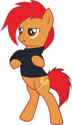 Size: 2856x4960 | Tagged: safe, artist:cakonde, oc, oc only, oc:needle thread, earth pony, pony, 2019 community collab, derpibooru community collaboration, bipedal, bottomless, clothes, crossed hooves, female, mare, partial nudity, simple background, solo, standing, sweater, transparent background