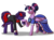 Size: 3400x2500 | Tagged: safe, artist:jack-pie, twilight sparkle, oc, oc:purplethink, alicorn, earth pony, pony, g4, clothes, commission, dress, high res, hoof kissing, simple background, transparent background, twilight sparkle (alicorn)