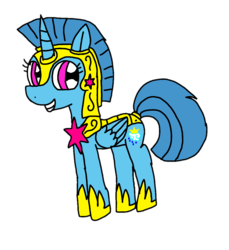 Size: 988x1080 | Tagged: safe, artist:徐詩珮, spring rain, alicorn, pony, g4, my little pony: the movie, hoof shoes, royal guard, simple background, smiling, species swap, spring rain becomes a royal guard, springcorn, transparent background