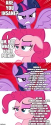 Size: 500x1228 | Tagged: safe, edit, edited screencap, editor:lord you know who, screencap, pinkie pie, twilight sparkle, alicorn, earth pony, ghost, pony, winterchilla, winterzilla, comic:the epilogue, g4, my little pony best gift ever, the great escape room, the hearth's warming club, twilight's kingdom, atop the fourth wall, avengers: endgame, bendy and the ink machine, christmas, comic, escape room, fanfic art, food, hearth's warming, holiday, infinity gauntlet, ink, linkara, pudding, screencap comic, spoilers for another series, thanos, twilight sparkle (alicorn)