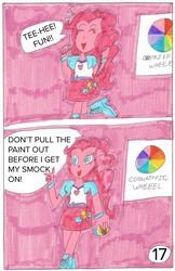 Size: 1325x2050 | Tagged: safe, artist:chris chan, pinkie pie, equestria girls, g4, 2 panel comic, comic, sonic the hedgehog, sonic the hedgehog (series), sonichu