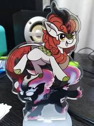 Size: 718x960 | Tagged: safe, artist:chirpy-chi, photographer:horsesplease, autumn blaze, kirin, nirik, g4, sounds of silence, angry, duality, happy, malaysia, the friendship express