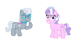 Size: 631x368 | Tagged: safe, artist:theinflater19, part of a set, diamond tiara, silver spoon, pony, g4, imminent inflation, part of a series, this will end in balloons