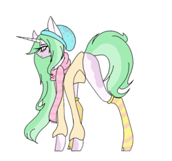 Size: 1150x1080 | Tagged: safe, artist:antiwalkercassie, oc, oc only, pony, unicorn, beanie, clothes, female, hat, mare, scarf, simple background, solo, transparent background