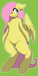 Size: 290x580 | Tagged: safe, artist:ametrinesolo, fluttershy, semi-anthro, g4, arm hooves, female, pixel art, solo