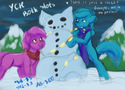 Size: 2500x1800 | Tagged: safe, artist:fkk, pony, auction, commission, female, male, mare, stallion, winter, ych example, your character here